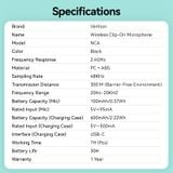  Micro Không Dây USB-C with Charging Case VENTION NCA (48kHz, 7Hrs, One paring Two, 300m, Bộ 2 cái) 