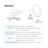  Micro Không Dây USB-C VENTION NCB (32kHz, 26Hrs, One paring Two, 50m, Bộ 2 cái) 