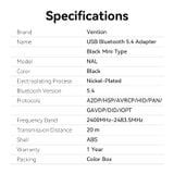  USB Bluetooth VENTION NAL (Bluetooth v5.4, Kết Nối Cùng Lúc 4 Thiết Bị) 