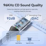  Jack Chuyển Âm Thanh Type-C to 3.5mm VENTION BID (Male to Female, DAC Chip, OMTP&CTIA, 96KHz@16bit, SNR 92dB, 0.1m) 