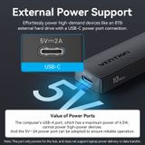  Hub Mở Rộng Kết Nối Đa Năng 5-in-1 VENTION CHS/CHY (0.15m, USB/Type-C to USB-C 3.2 Gen2*2, USB-A 3.2 Gen2*2, USB-C 5V/3A, 10Gbps) 