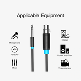  Dây cáp âm thanh cho micro có dây chất lượng cao VENTION BBE (1.5m, 6.35mm TRS Male to XLR Female) 