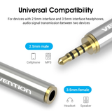  Jack Chuyển Đổi Âm Thanh 2.5mm Male to 3.5mm Female VENTION VAB-S02 