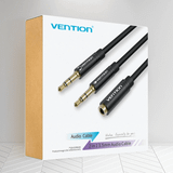  Dây cáp âm thanh chất lượng cao AUX Audio 2 in 1 VENTION BBL (1M, AUX Cable 3.5mm) 