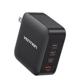  Củ sạc nhanh đa năng 4-Port Vention GaN Charging Kit 140W - FEIBO (TypeCx3 + USB A, PD3.1EU/US/UK-Plug) 
