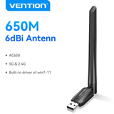  USB Wi-Fi + Bluetooth Tốc độ cao VENTION KDU/KDT ( WiFi Dual Band + Bluetooth5.0) 