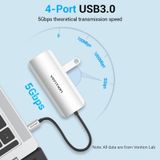  USB-C to USB 3.0x4/Micro-B Hub 0.15M Gray Aluminum Alloy Type 
