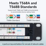  Bảng Cắm Mạng LAN 24 Cổng Cat6 VENTION KGC (Gigabit Ethernet, Meets T568A & T568B Standards, Cable Management) 
