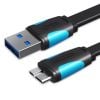  Vention Flat USB3.0 A Male to Micro B Male Cable 