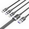  Vention USB 2.0 A Male to 3-in-1 USB-C & Lightning & Micro-B Male 6A Cable Aluminum Alloy Type 