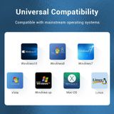  3-Port USB 2.0 Hub with 100M Ethernet Adapter 0.15M Black 