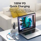 HUB chuyển đa năng Vention 7 in 1 Docking Station - TOP (Type C to HDMI/USB 3.0x3/SD/TF/PD,  0.115m Aluminum Alloy) 
