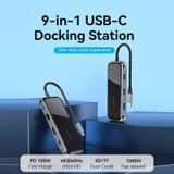  HUB chuyển đa năng Vention 9in1 Docking Station Mirrored Surface - TFL (USB-C to HDMI/USB 3.0x3/RJ45/SD/TF/TRRS 3.5mm/PD) 