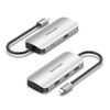  USB-C to USB 3.0x4/Micro-B Hub 0.15M Gray Aluminum Alloy Type 