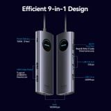 HUB chuyển đa năng Vention 9in1 MST Support Docking Station - TQV (USB-C to HDMI x 2[MST]/USB 3.0 x 2/USB 2.0/RJ45/SD/TF/PD) 