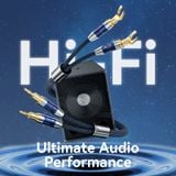  Cáp âm thanh cao cấp Vention Dual Banana Plugs to Dual Spade Plugs dung cho Loa - BLC ( 2 đầu bắp chuối sang 2 đầu Jack càng cua ) 