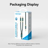  Cáp chuyển âm thanh Vention Cotton Braided 3.5mm Male to 2RCA Male Audio Cable - BCS (AUX 3.5mm sang Jack bông sen ) 