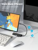 Hub Mở Rộng Kết Nối Đa Năng VENTION TGK (Type-C to USB 3.0*4, with Power Supply) 