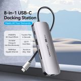  HUB chuyển đa năng Vention 8 Port Expansion Adapter (USB-C to HDMI/USB 3.0 x 3/RJ45/SD/TF/PD Docking Station) 