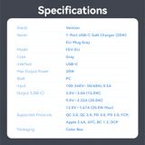  Vention 1-Port USB-C GaN Charger 20W EU-Plug 