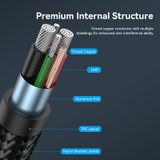  Vention Nylon Braided USB 2.0 A Male to C Male 3A Cable  LED Type 