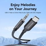  Vention USB-C Male to 3.5mm Male Audio Cable with DAC Adapter ABS Type 