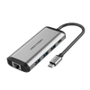  Hub Mở Rộng Kết Nối Đa Năng 9-in-1 VENTION THA (Type-C to HDMI/USB3.0*3/TF/SD/RJ45 1Gbps/3.5mm/PD) 
