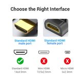  Bộ chuyển HDMI 90 độ VENTION AIO (4K@60Hz, 3D, Male to Female) 