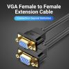  VGA Female to Female Extension Cable for Desktop Laptop TV TV box Monitor Projector 