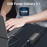  Vention 6-Port USB (C+C+C+C +A+A) Desktop GaN Charger (140W/140W/45W/20W/18W/18W) Plug 