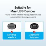  Vention USB 2.0 C Male to Mini-B Male 2A Cable 