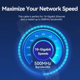  Cáp mạng tốc độ cao Vention Cat6A UTP Rotate Right Angle Ethernet Patch Cable (Đầu gập 90 độ/ Xoay 360 độ, 10-Gigabit High speed) 