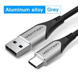  Cáp Sạc Nhanh USB to Type-C VENTION COD/COK (3A, Cotton Braided) 