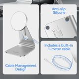  Đế sạc không dây Vention 15W Magnetic Wireless Charger - FGHIF (Stand with MagSafe 1M Silver) 