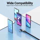  Cáp sạc Micro USB Vention  Right Angle 3A Fast Charge Cable (Đầu Micro USB cắm 2 chiều, USB 2.0 A Male to Micro USB Male, Aluminum Alloy) 