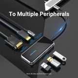  HUB mở rộng đa năng Vention Type C to HDMI/VGA/USB 3.0x3/PD Docking Station - TFJ (PD100W, 4K@30Hz, 5Gbps) 