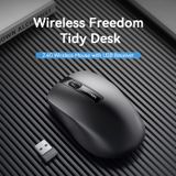  Chuột không dây Vention 3-Button Wireless Computer Mouse with USB Receiver Black - KTBB0 
