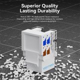  Đầu nối mạng tốc độ cao chuẩn Cat5e Vention Unshielded Keystone Jack - IRE (White Plastic Type) 