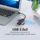  HUB chuyển đa năng Vention USB 3.0 to USB 3.0*3/TF/SD/Micro-B HUB - CHV (3-Ports USB3.0, Card Reader, Micro-B) 