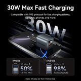  Vention 2-Port USB (C + A) GaN Charger (30W/18W) Gray with USB-C to USB-C Cable (1M) Black EU-Plug 