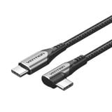  Vention USB 2.0 Type-C Male to Type-C Male Right Angle 3A Cable Aluminum Alloy Type 