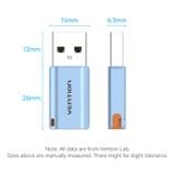  USB OTG USB-A 3.1 to USB-C VENTION CUAH0 (10Gbps, Male to Female) 