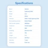  Cáp sạc nhanh C to Lightning Vention PD Fast Charging Cable dùng cho iPhone (3A, 20W/27W PD Fast Charge, Apple Carplay Support) 