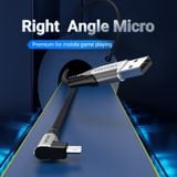  Cáp sạc Micro USB Vention  Right Angle 3A Fast Charge Cable (Đầu Micro USB cắm 2 chiều, USB 2.0 A Male to Micro USB Male, Aluminum Alloy) 