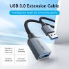  Cáp USB nối dài tốc độ cao Vention Cotton Braided USB 3.0 Type A Male to Female Extension Cable - CBL (USB3.0/ 5Gbps, Aluminum Alloy 