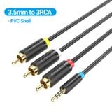  Jack Chuyển Âm Thanh 3.5mm to 3RCA VENTION BCB 