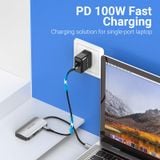  HUB chuyển đa năng tích hợp đầu đọc thẻ nhớ Vention 6in1 Docking Station - TNH (USB-C to USB3.0x3/SD/TF/PD) 