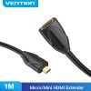 Cáp Nối Dài Mini HDMI Male to HDMI 1.4 Female Vention ABBBF 
