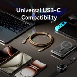  Vention USB 2.0 Type-C Male to Type-C Male 3A Cable Gold Aluminum Alloy Type 