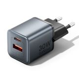  Vention 2-Port USB (C+A) GaN Charger (30W/18W) EU-Plug 
